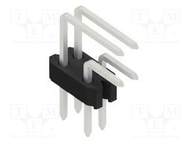 Connector: pin strips; pin header; male; PIN: 4; 1.27mm; THT; 2x2