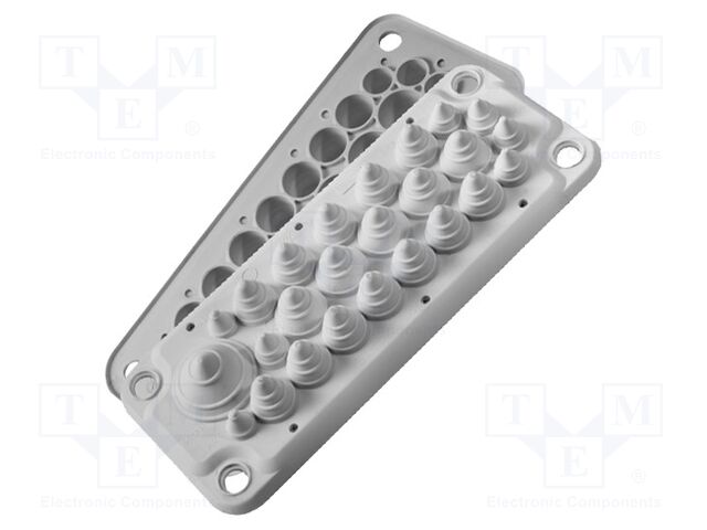 Multigate grommet; Holes no: 25; elastomer thermoplastic TPE