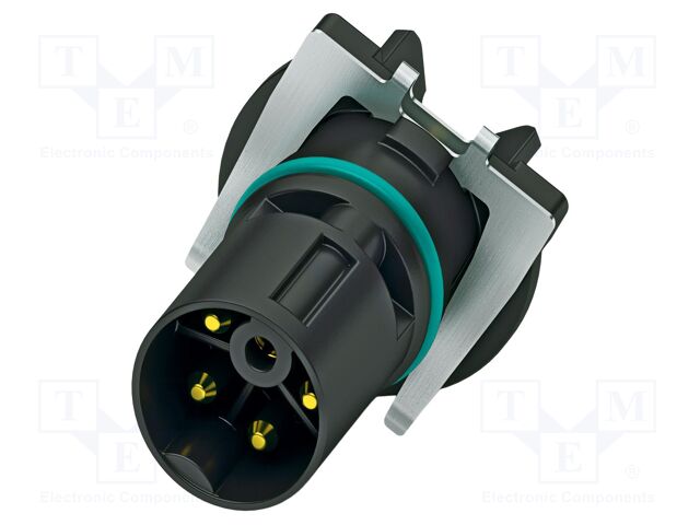 Connector: M12; contact insert; PIN: 5; 690V; straight; THR; 16A