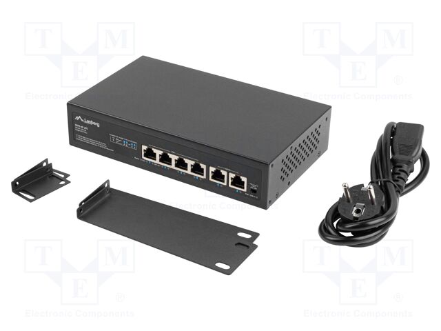 Switch Ethernet; Fast Ethernet; black; 100Mbps; 250m; 60W