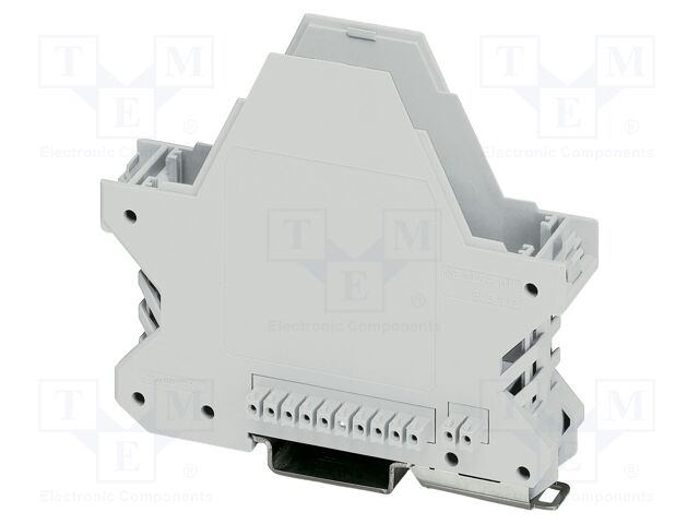 Enclosure base; with terminals; grey; UL94V-0; ME 22,5; X: 84.8mm