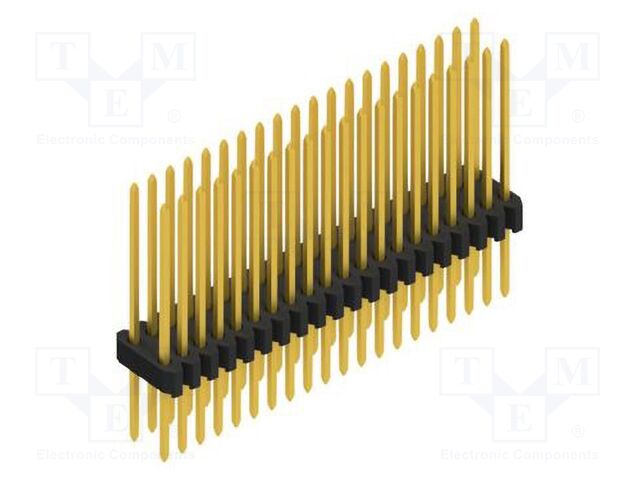 Connector: pin strips; pin header; male; PIN: 40; 1.27mm; THT; 2x20