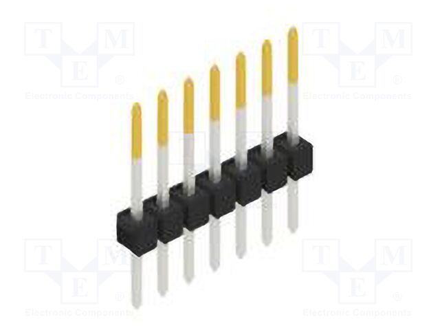 Connector: pin strips; pin header; male; PIN: 7; 2.54mm; THT; 1x7