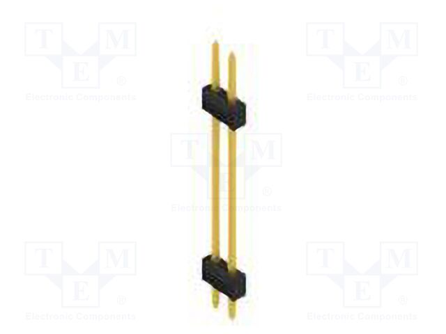 Connector: pin strips; pin header; male; PIN: 2; 2.54mm; THT; 2x1