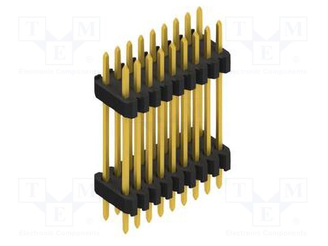 Connector: pin strips; pin header; male; PIN: 18; 1.27mm; THT; 2x9