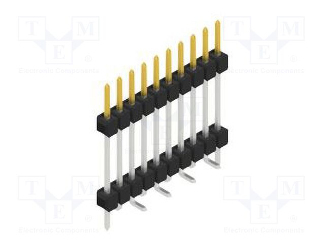 Connector: pin strips; pin header; male; PIN: 10; 2.54mm; SMT; 1x10