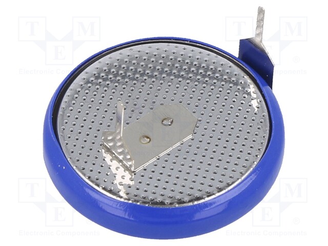 Battery: lithium; 3V; CR2032,coin; 2pin,soldering lugs,for PCB