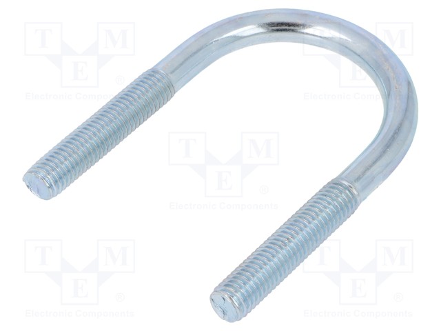 U-bolt; B; steel; zinc; Thread len: 45mm; Int.width: 49mm; H: 92mm