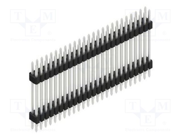 Connector: pin strips; pin header; male; PIN: 50; 1.27mm; THT; 2x25