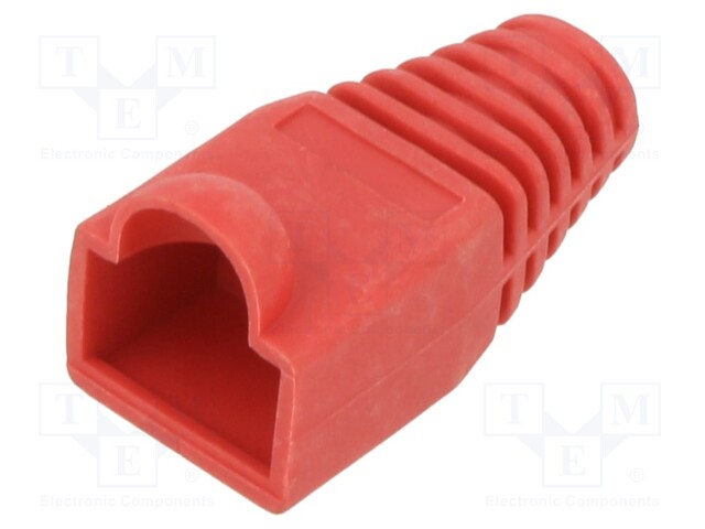 RJ45 plug boot; red