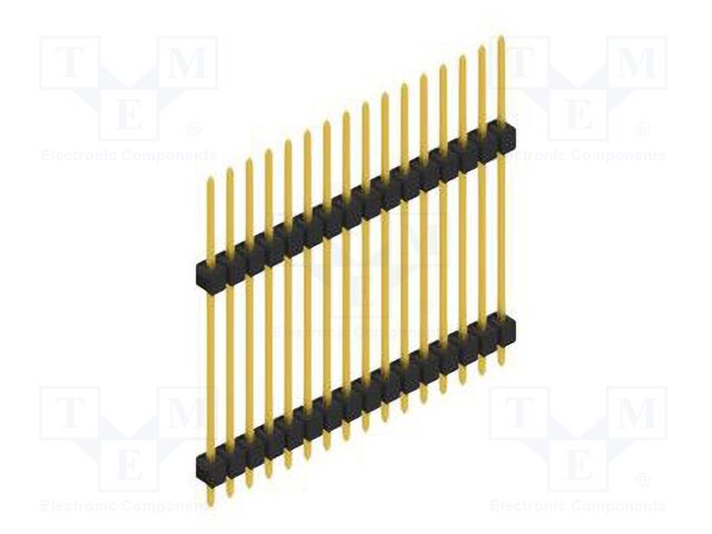 Connector: pin strips; pin header; male; PIN: 16; 2.54mm; THT; 1x16