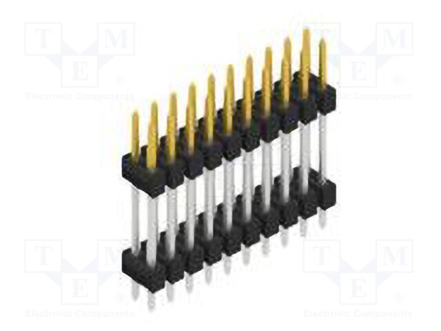 Connector: pin strips; pin header; male; PIN: 20; 2.54mm; THT; 2x10