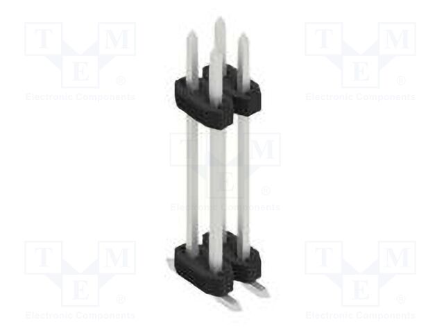 Connector: pin strips; pin header; male; PIN: 4; 2mm; SMT; 2x2; 100V