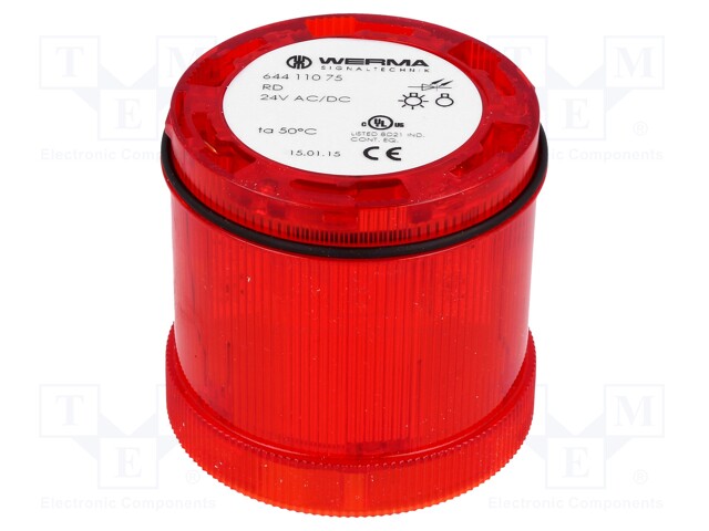 Signaller: lighting; blinking light; Colour: red; Usup: 24VDC; LED