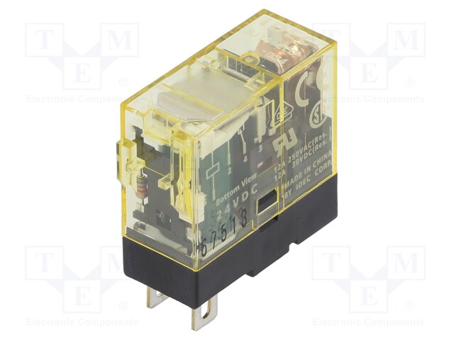 Relay: electromagnetic; SPDT; Ucoil: 24VDC; 6A/250VAC; 6A/30VDC