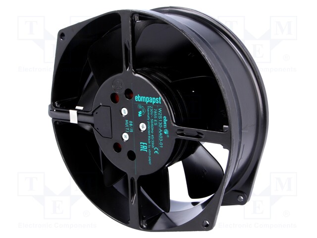 Fan: AC; axial; 230VAC; Ø150x55mm; 350m3/h; 53dBA; ball bearing