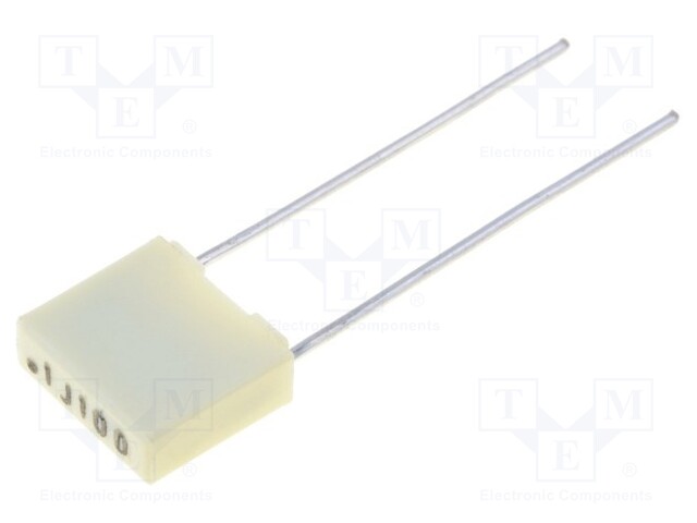 Capacitor: polyester; 100nF; 63VAC; 100VDC; Pitch: 5mm; ±5%