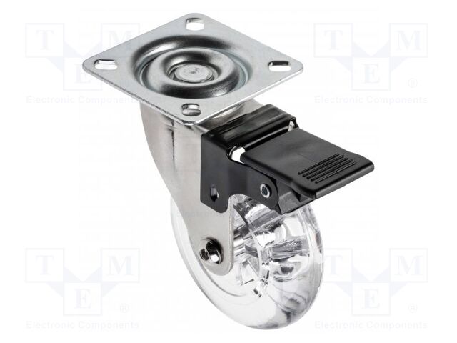 Furniture wheel; Ø: 75mm; with locking