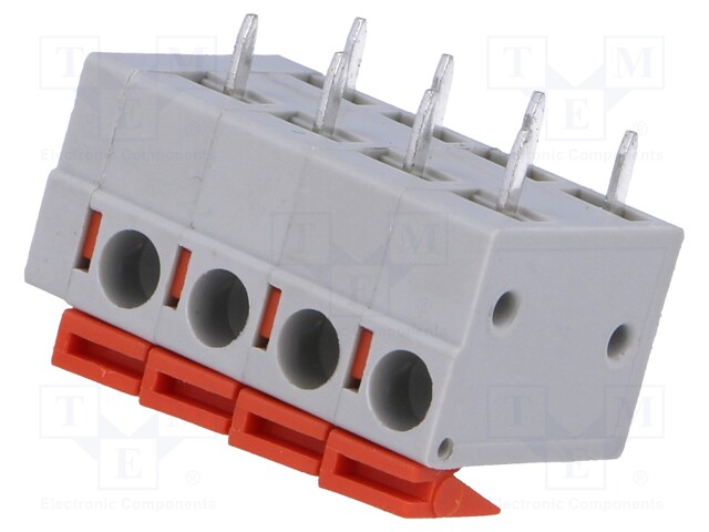 PCB terminal block; angled 90°; 5.08mm; ways: 4; on PCBs; 0.5mm2
