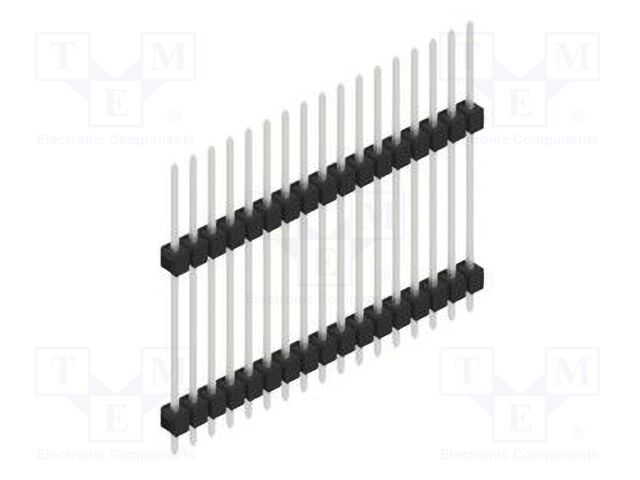 Connector: pin strips; pin header; male; PIN: 17; 2.54mm; THT; 1x17
