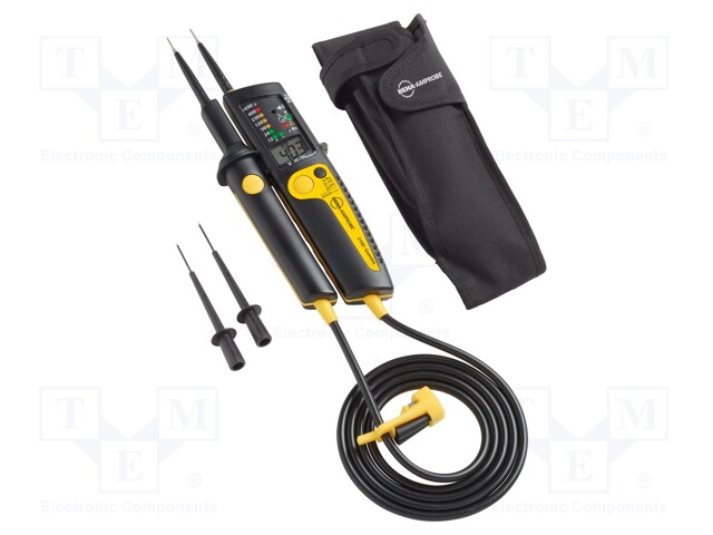 Tester: electrical; 12 LED,LCD 3 digits; 170÷1000VAC; 1÷1999Ω