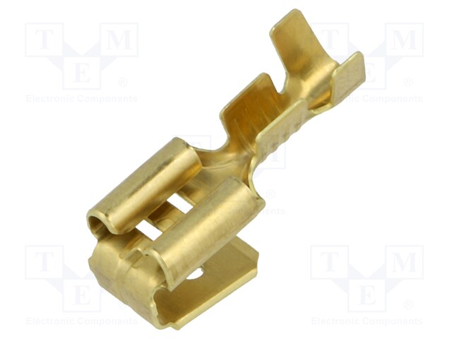 Terminal: flat; 6.3mm; 0.8mm; female/male; 1÷2.5mm2; crimped; brass