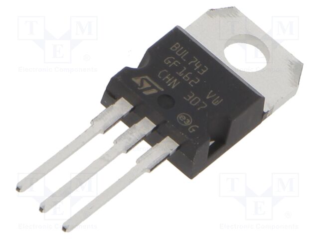 Transistor: NPN; bipolar; 500V; 12A; 100W; TO220AB; 1.23÷1.32mm