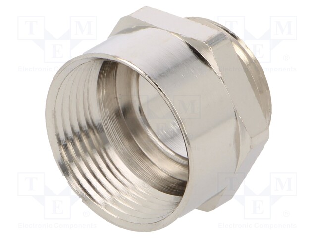 Reduction of threads for glands; Int.thread: PG16; brass