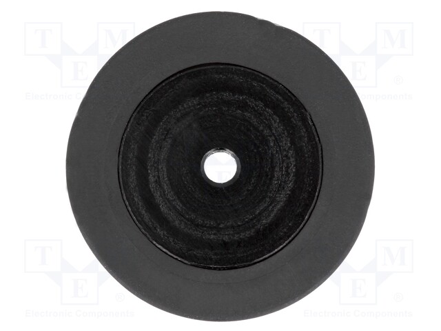 Wheel; black; Shaft: two sides flattened; Pcs: 1; push-in; Ø: 28mm