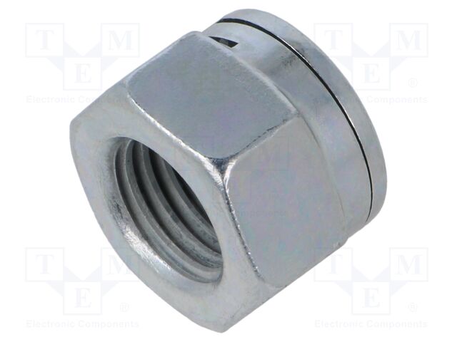 Nut; hexagonal; M16; zinc plated steel; DIN 267; self-retaining