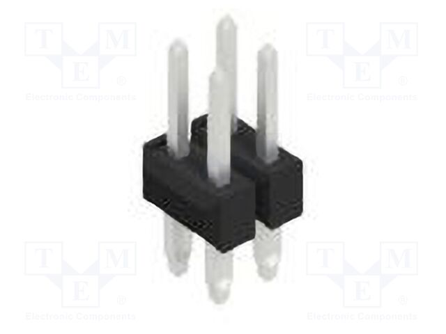 Connector: pin strips; pin header; male; PIN: 4; 2.54mm; THT; 2x2