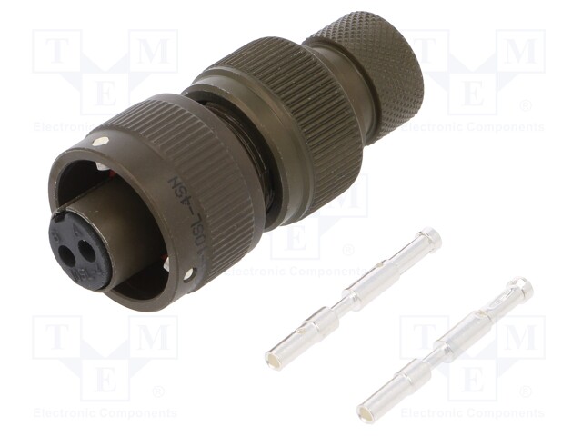 Connector: circular; VG95234; plug; female; PIN: 2; with contacts