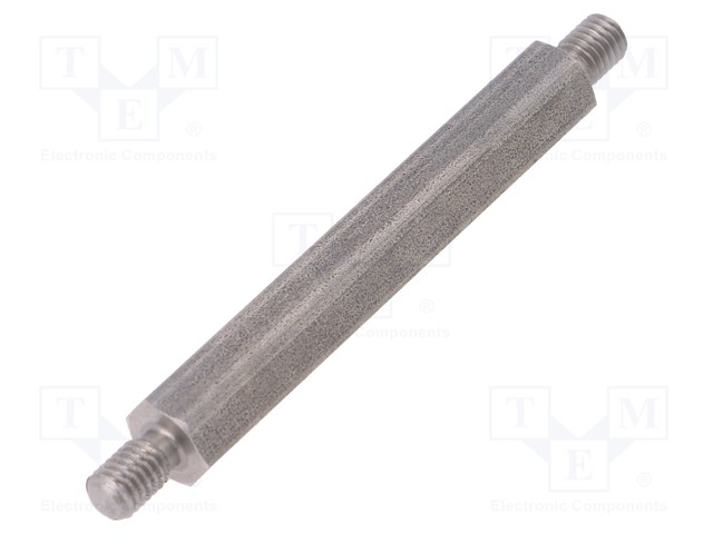 Screwed spacer sleeve; 55mm; Ext.thread: M5; hexagonal