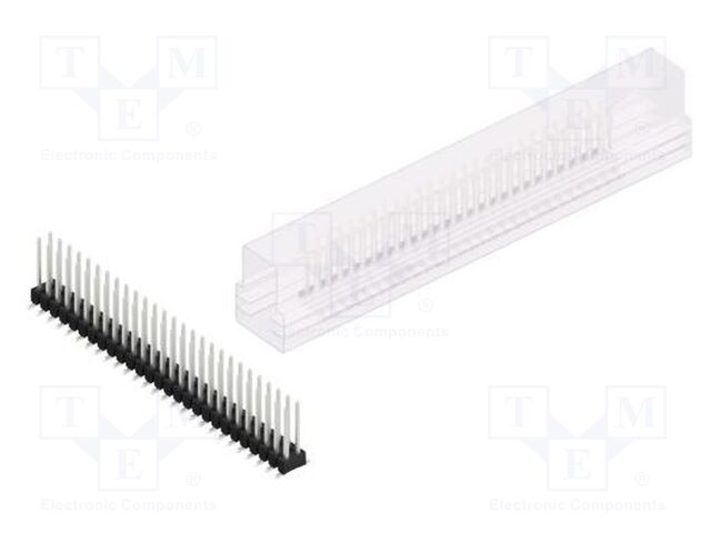 Connector: pin strips; pin header; male; PIN: 54; 2.54mm; SMT; 2x27