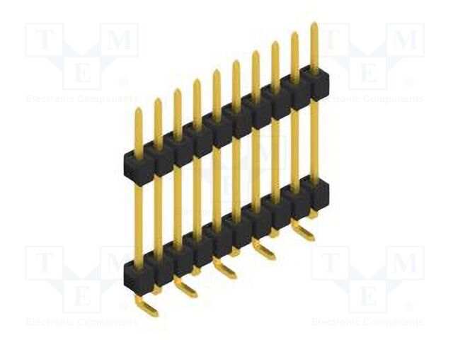 Connector: pin strips; pin header; male; PIN: 10; 2.54mm; SMT; 1x10