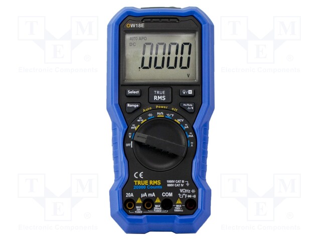 Digital multimeter; 3x/s; LCD 4,5 digit (20000); 190x90x56mm