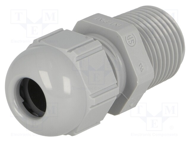 Cable gland; NPT1"; IP68; Mat: polyamide; dark grey