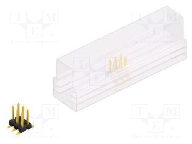 Connector: pin strips; pin header; male; PIN: 6; 2.54mm; SMT; 2x3