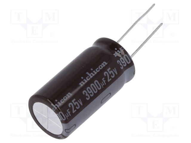 Capacitor: electrolytic; low impedance; THT; 3900uF; 25VDC; ±20%