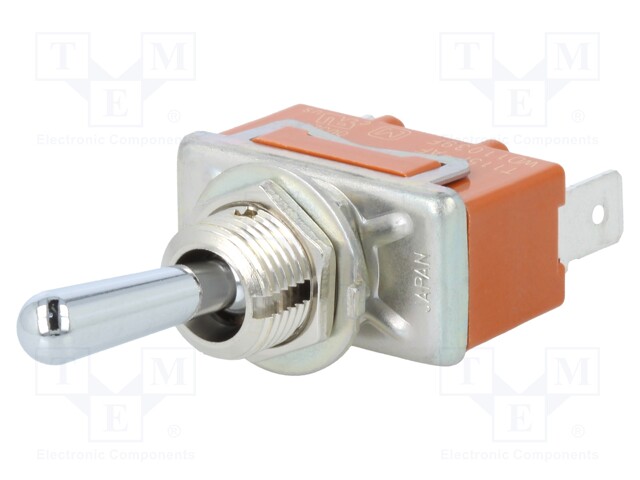 Switch: toggle; Pos: 2; SPDT; ON-(ON); 15A/250VAC; 15A/30VDC