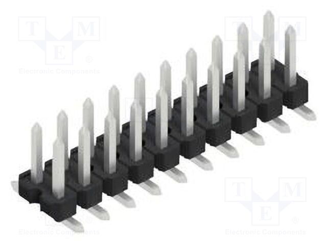 Connector: pin strips; pin header; male; PIN: 20; 2.54mm; SMT; 2x10