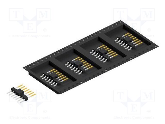 Connector: pin strips; pin header; male; PIN: 7; 2.54mm; SMT; 1x7