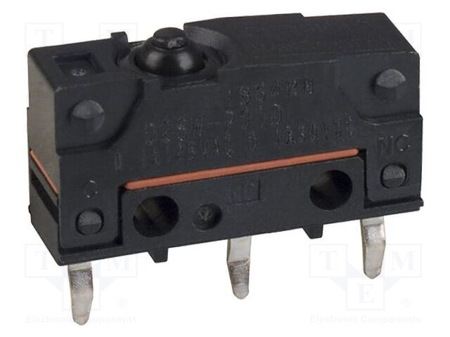 Microswitch SNAP ACTION; without lever; SPDT; 0.1A/125VAC; Pos: 2
