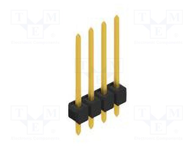 Connector: pin strips; pin header; male; PIN: 4; 2.54mm; THT; 1x4