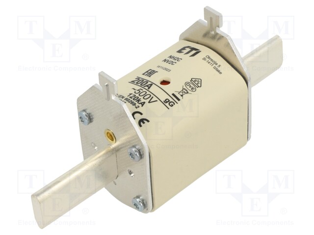 Fuse: fuse; gG; 200A; 500VAC; ceramic,industrial; NH2C; WT-NH