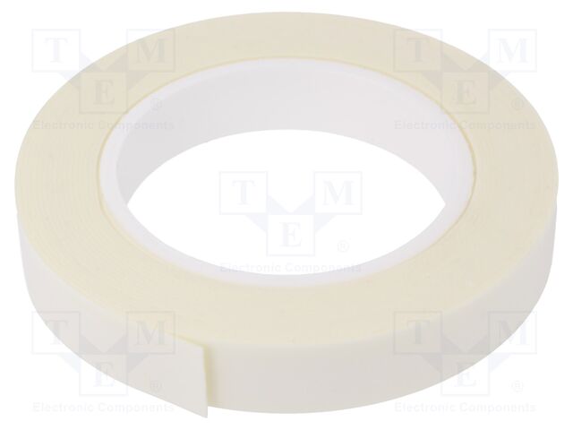 Tape: fixing; W: 19mm; L: 5.5m; Thk: 1mm; two-sided adhesive; white