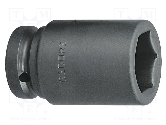 Socket; 6-angles,socket spanner,impact; 41mm; 1"; steel; long