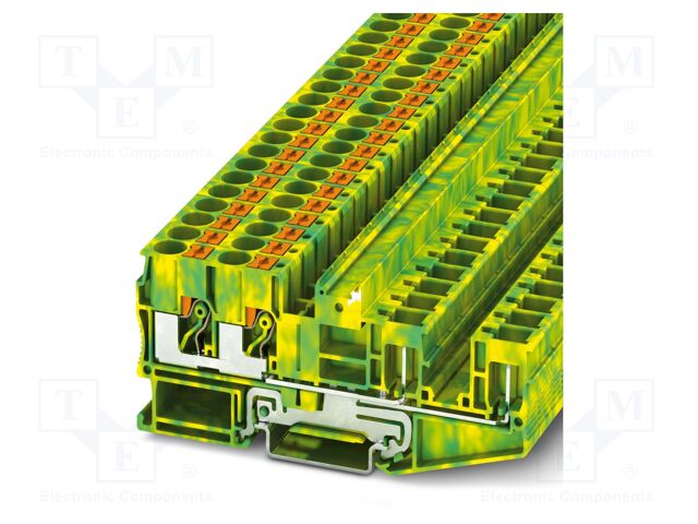 Splice terminal: rail; PT; PA; 0.5÷10mm2; terminals: 4; W: 8.2mm