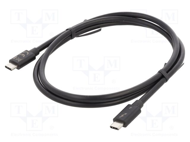 Cable; bidirectional; USB C plug,both sides; gold-plated; 1m