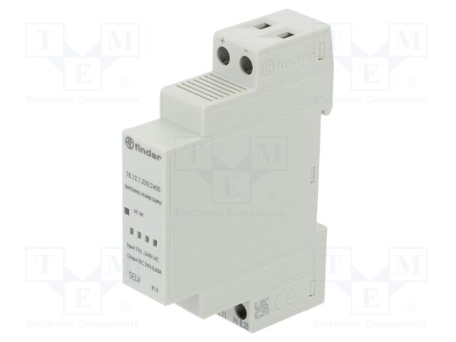 Power supply: switched-mode; for DIN rail; 12W; 24VDC; 500mA; IP20